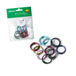 COLOURED CRAFT WIRE - 0.5mm x 1m - 10 COLOUR ASSORTED BAG