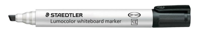 STAEDTLER LUMOCOLOR WHITEBOARD MARKER CHISEL TIP BLACK 351B-9