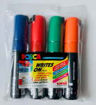 PC-8K POSCA 4 PCE PACK YELLOW/ GREEN/RED/BLUE 5012788065671